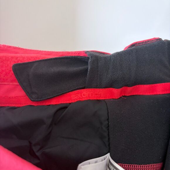 Salomon Clima Pro Storm Softshell Ski SnowBoard Snow Pants Womens LG Salmon Pink - Picture 6 of 8